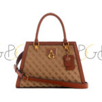غيس Guess Stephi Jacquard Logo Girlfriend Satchel